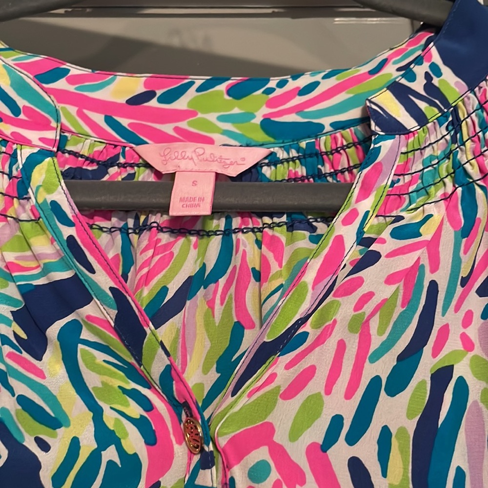 Lilly Pulitzer Elsa in Rare Indigo Palm Reader Small - Picture 5 of 6